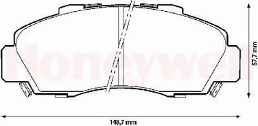 BENDIX 572393B - Тормозные колодки, дисковые, комплект unicars.by