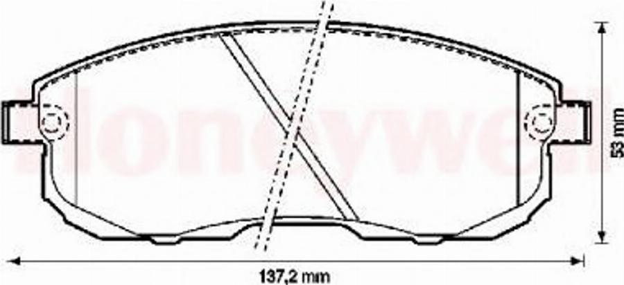 BENDIX 572346B - Тормозные колодки, дисковые, комплект unicars.by