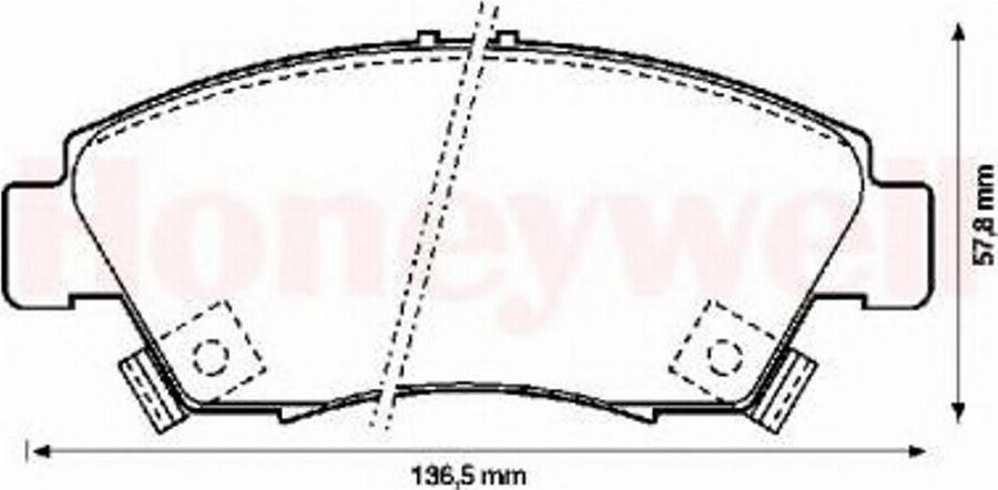 BENDIX 572340B - Тормозные колодки, дисковые, комплект unicars.by