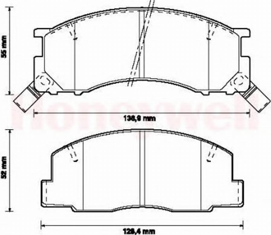 BENDIX 572342B - Тормозные колодки, дисковые, комплект unicars.by