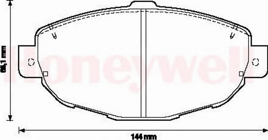 BENDIX 572364B - Тормозные колодки, дисковые, комплект unicars.by