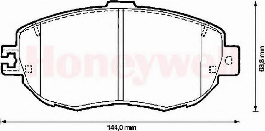 BENDIX 572380B - Тормозные колодки, дисковые, комплект unicars.by