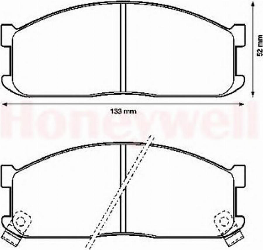 BENDIX 572332B - Тормозные колодки, дисковые, комплект unicars.by