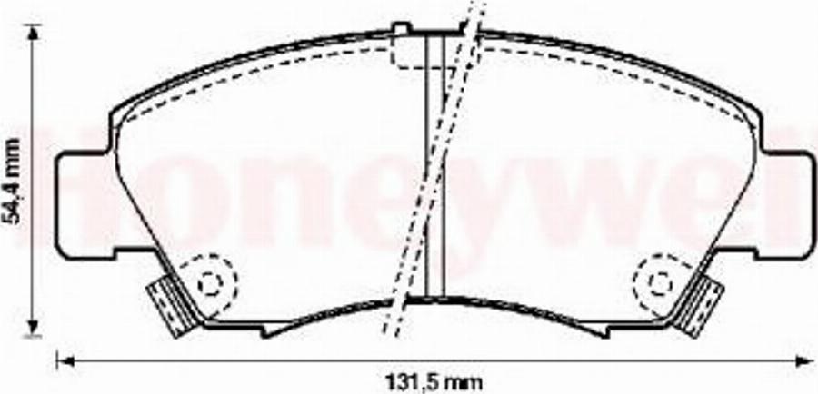 BENDIX 572324B - Тормозные колодки, дисковые, комплект unicars.by