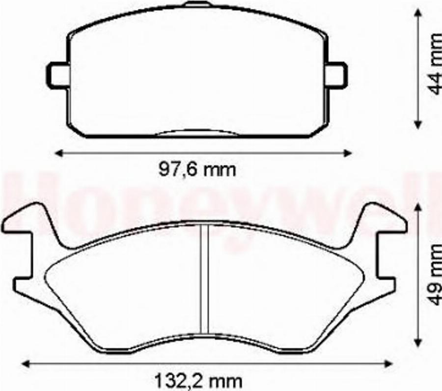 BENDIX 572328B - Тормозные колодки, дисковые, комплект unicars.by