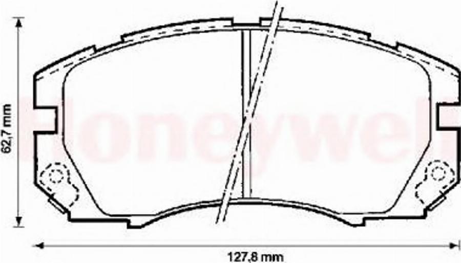 BENDIX 572377B - Тормозные колодки, дисковые, комплект unicars.by