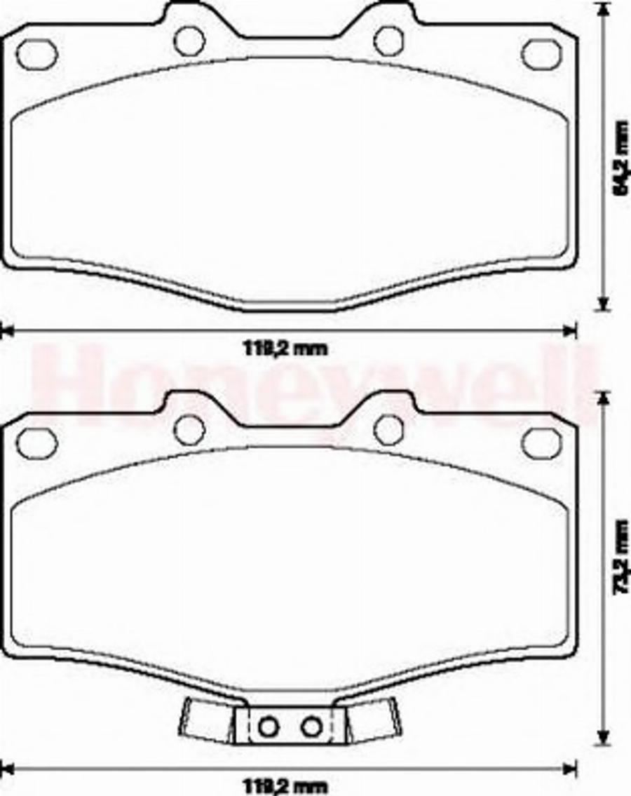 BENDIX 572254B - Тормозные колодки, дисковые, комплект unicars.by