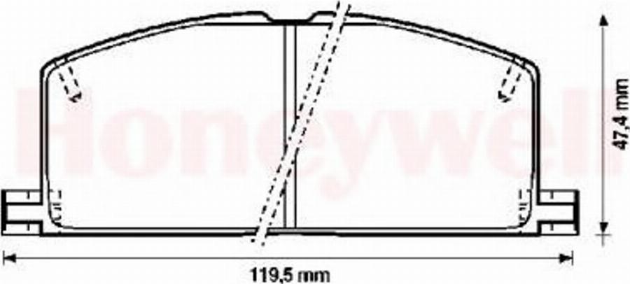 BENDIX 572255B - Тормозные колодки, дисковые, комплект unicars.by