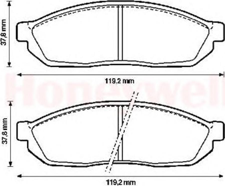 BENDIX 572250B - Тормозные колодки, дисковые, комплект unicars.by