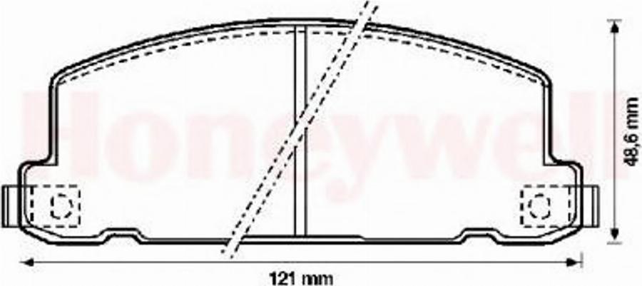 BENDIX 572258B - Тормозные колодки, дисковые, комплект unicars.by