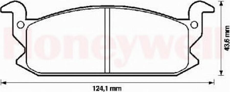 BENDIX 572264B - Тормозные колодки, дисковые, комплект unicars.by