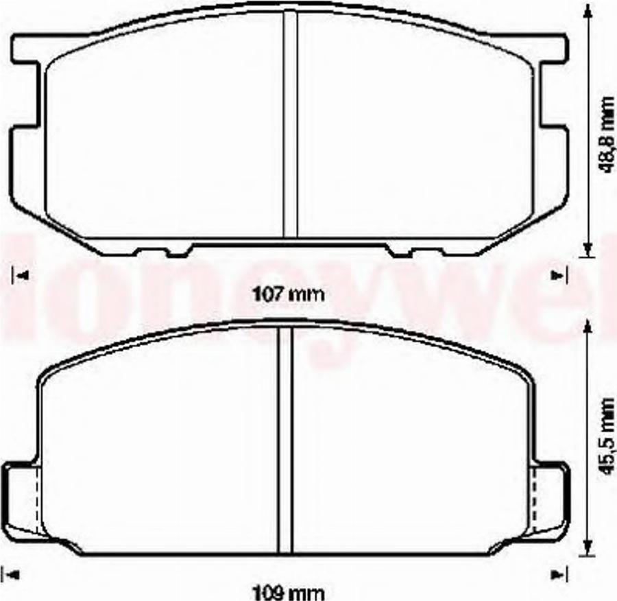 BENDIX 572214B - Тормозные колодки, дисковые, комплект unicars.by