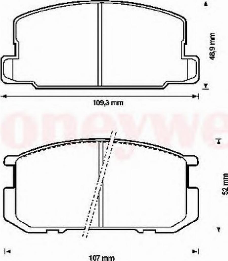 BENDIX 572218B - Тормозные колодки, дисковые, комплект unicars.by