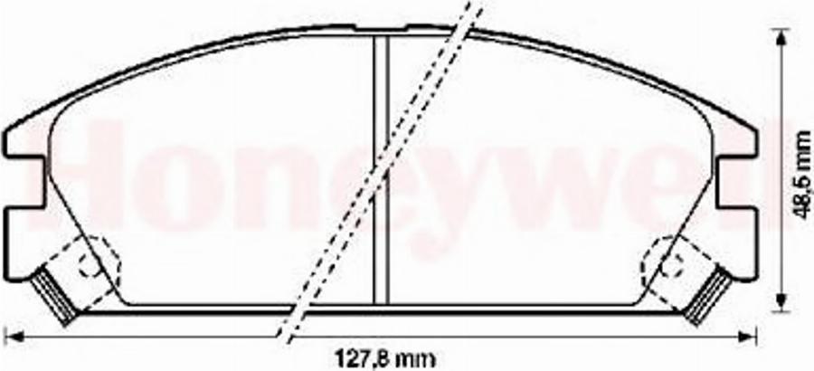 BENDIX 572288B - Тормозные колодки, дисковые, комплект unicars.by