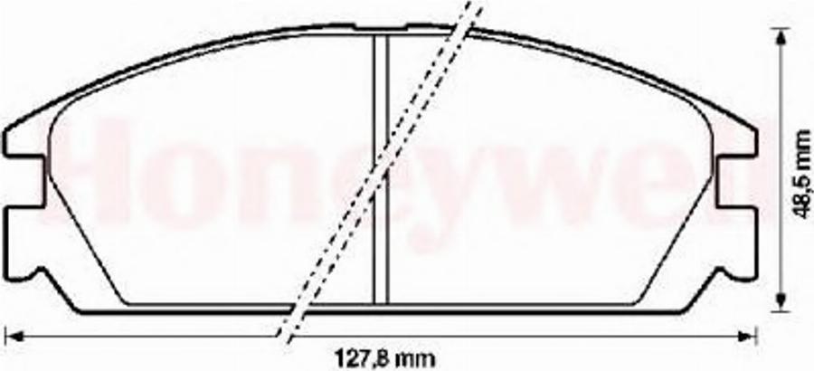 BENDIX 572287B - Тормозные колодки, дисковые, комплект unicars.by