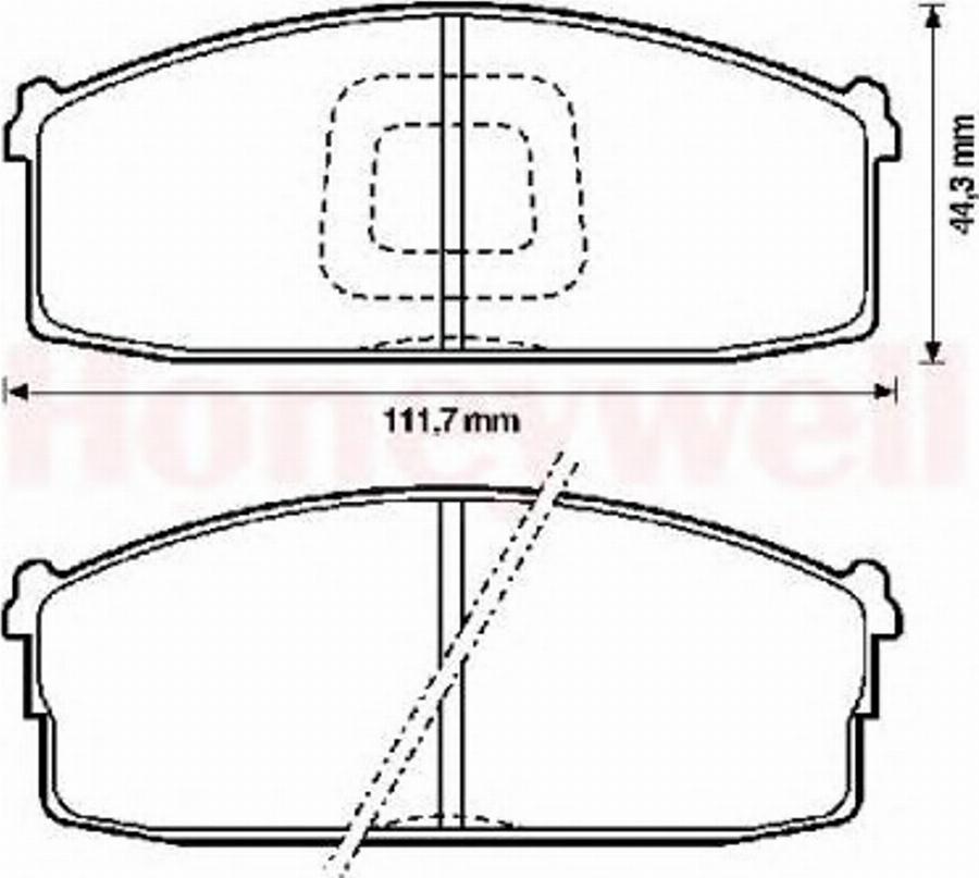 BENDIX 572232B - Тормозные колодки, дисковые, комплект unicars.by