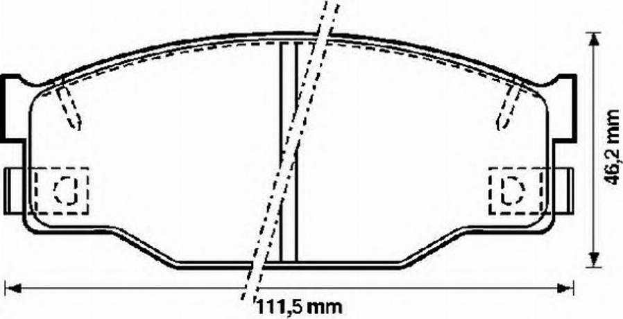 BENDIX 572227B - Тормозные колодки, дисковые, комплект unicars.by