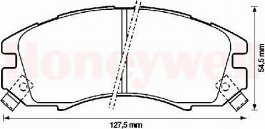 BENDIX 572275B - Тормозные колодки, дисковые, комплект unicars.by