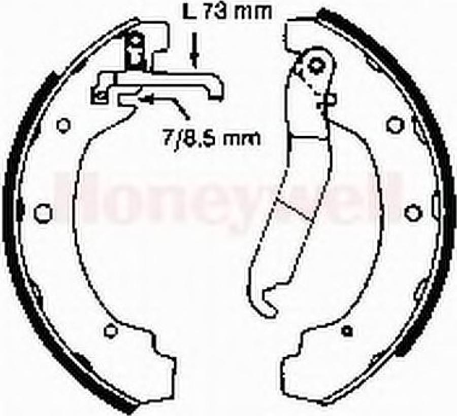 BENDIX 361415 B - Комплект тормозных колодок, барабанные unicars.by