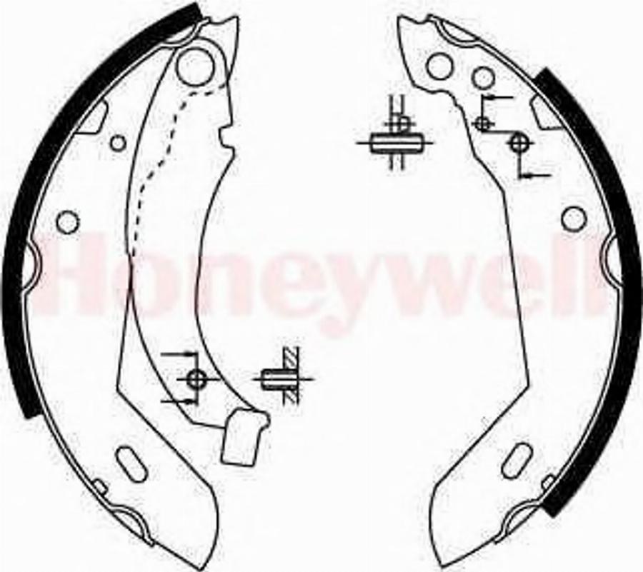 BENDIX 361313 B - Комплект тормозных колодок, барабанные unicars.by