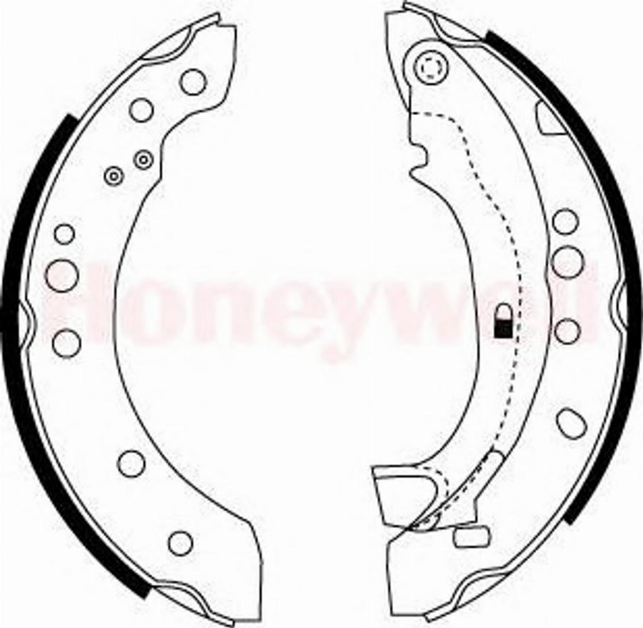 BENDIX 362409 B - Комплект тормозных колодок, барабанные unicars.by