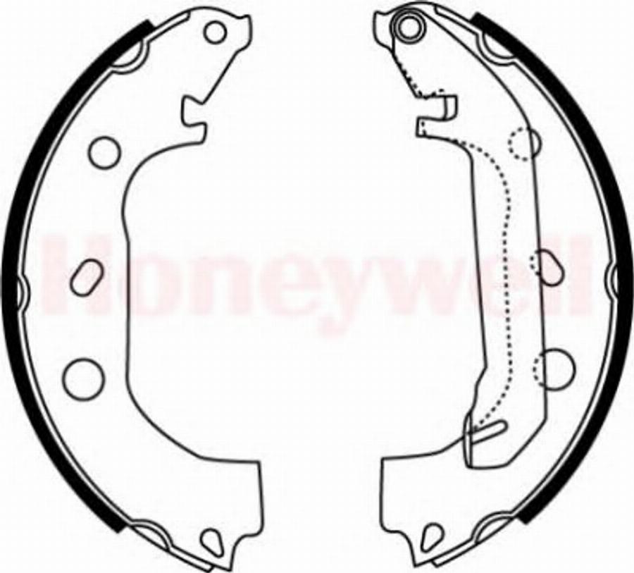 BENDIX 362416 B - Комплект тормозных колодок, барабанные unicars.by