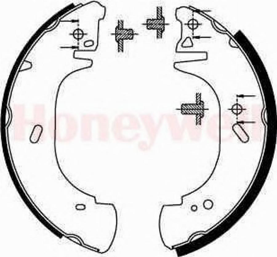 BENDIX 362302 B - Комплект тормозных колодок, барабанные unicars.by