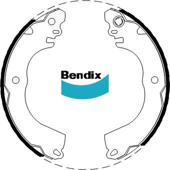 BENDIX BS5002 - Комплект тормозных колодок, барабанные unicars.by