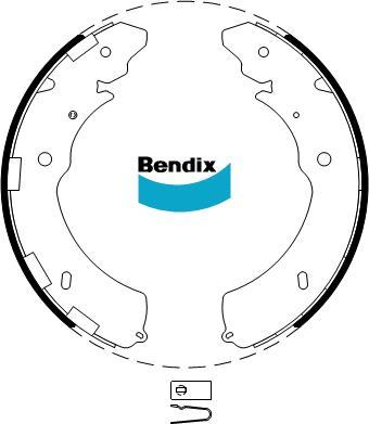 BENDIX BS5018 - Комплект тормозных колодок, барабанные unicars.by