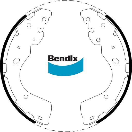 BENDIX BS5021 - Комплект тормозных колодок, барабанные unicars.by