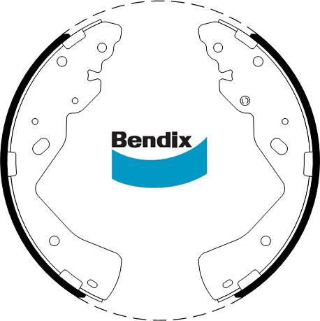 BENDIX BS5023 - Комплект тормозных колодок, барабанные unicars.by