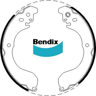 BENDIX BS5116 - Комплект тормозных колодок, барабанные unicars.by