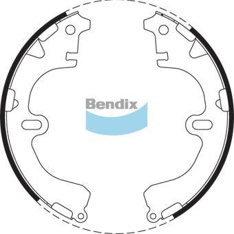 BENDIX BS1490 - Комплект тормозных колодок, барабанные unicars.by