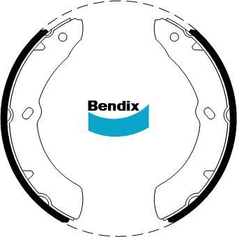 BENDIX BS1550 - Комплект тормозных колодок, барабанные unicars.by