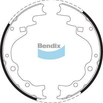 BENDIX BS1587 - Комплект тормозных колодок, барабанные unicars.by