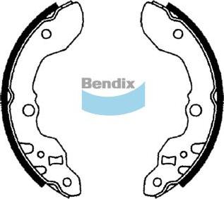 BENDIX BS1691 - Комплект тормозных колодок, барабанные unicars.by