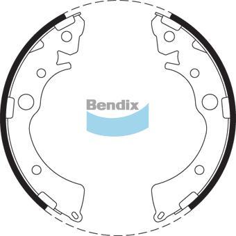 BENDIX BS1692 - Комплект тормозных колодок, барабанные unicars.by