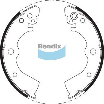 BENDIX BS1697 - Комплект тормозных колодок, барабанные unicars.by