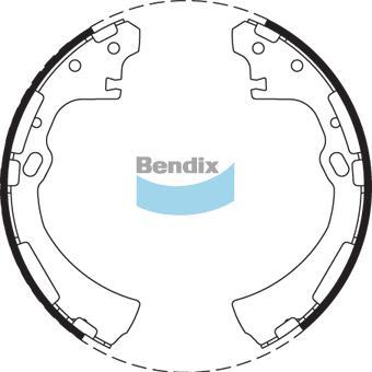 BENDIX BS1657 - Комплект тормозных колодок, барабанные unicars.by