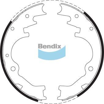 BENDIX BS1665 - Комплект тормозных колодок, барабанные unicars.by