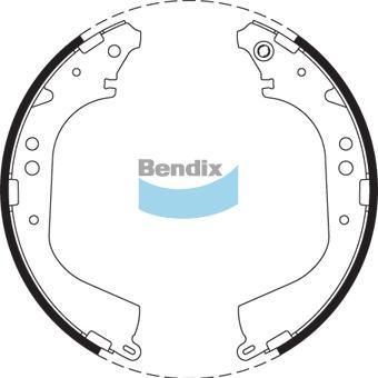 BENDIX BS1660 - Комплект тормозных колодок, барабанные unicars.by