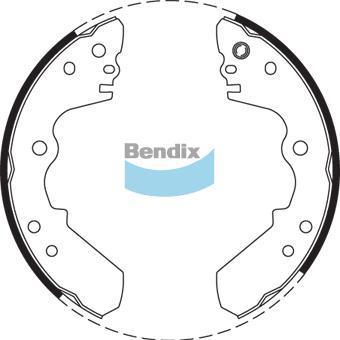 BENDIX BS1662 - Комплект тормозных колодок, барабанные unicars.by