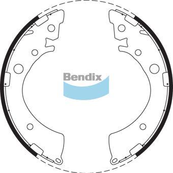 BENDIX BS1614 - Комплект тормозных колодок, барабанные unicars.by