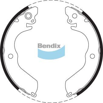 BENDIX BS1681 - Комплект тормозных колодок, барабанные unicars.by