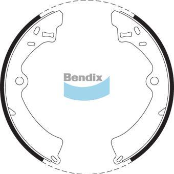 BENDIX BS1627 - Комплект тормозных колодок, барабанные unicars.by