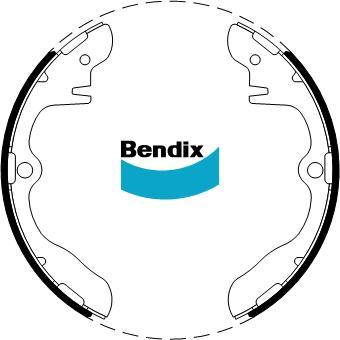 BENDIX BS1389 - Комплект тормозных колодок, барабанные unicars.by