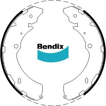 BENDIX BS1793 - Комплект тормозных колодок, барабанные unicars.by