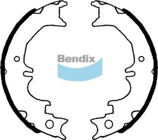 BENDIX BS1745 - Комплект тормозных колодок, барабанные unicars.by