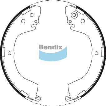 BENDIX BS1759 - Комплект тормозных колодок, барабанные unicars.by