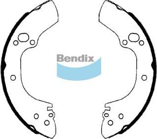 BENDIX BS1757 - Комплект тормозных колодок, барабанные unicars.by